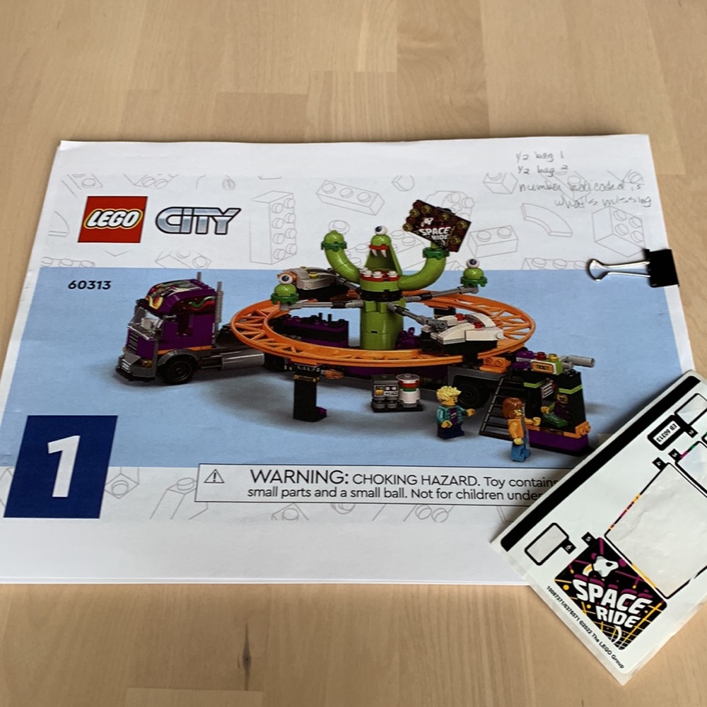 LEGO Space Ride Amusement Truck, set 60313, INCOMPLETE - Picture 7 of 10